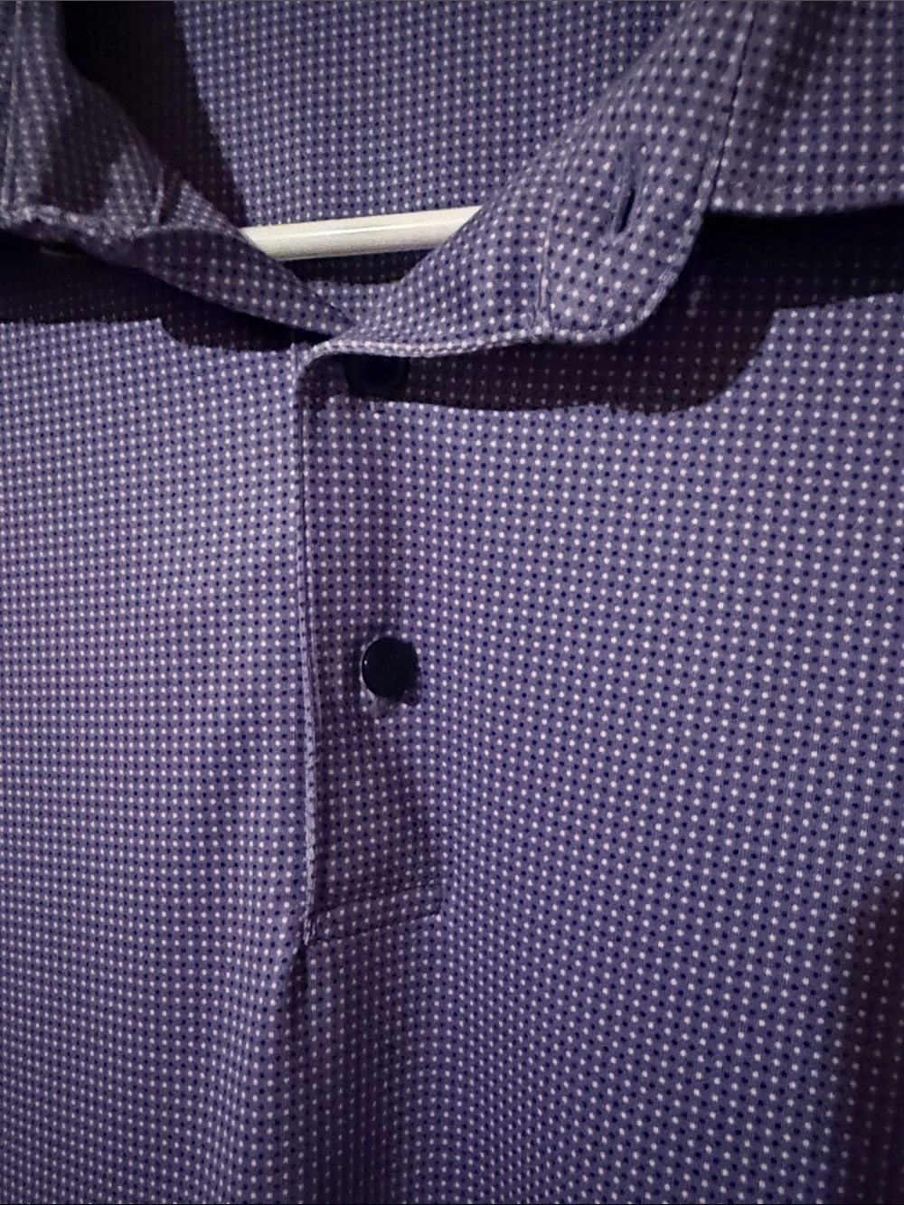 Peter Millar Purple Micro-Pattern Polo Shirt - Picture 3 of 5